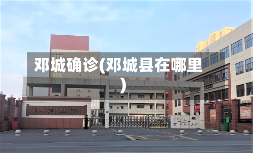 邓城确诊(邓城县在哪里)