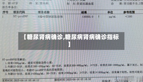 【糖尿肾病确诊,糖尿病肾病确诊指标】