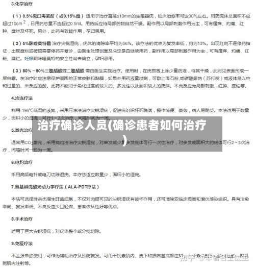 治疗确诊人员(确诊患者如何治疗)-第2张图片