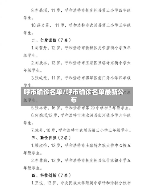 呼市确诊名单/呼市确诊名单最新公布-第2张图片