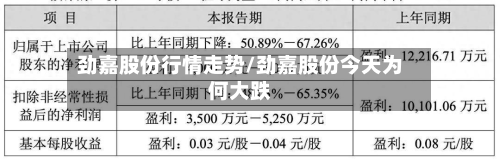 劲嘉股份行情走势/劲嘉股份今天为何大跌-第2张图片