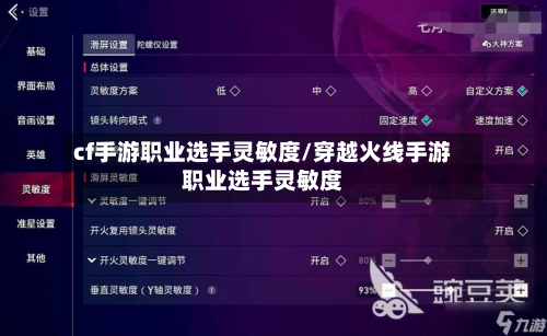 cf手游职业选手灵敏度/穿越火线手游职业选手灵敏度