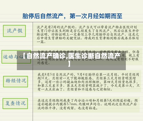 【自然流产确诊,医生诊断自然流产】-第2张图片