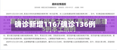 确诊新增116/确诊136例